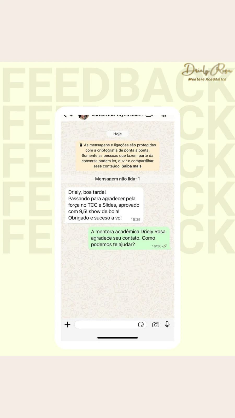 Avaliação 9,5 compartilhada com Driely